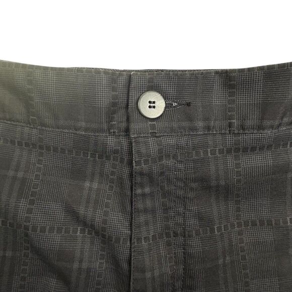 Adidas ClimaLite Golf Shorts Black Tonal Plaid Performance Lightweight SZ 36 - Picture 3 of 13
